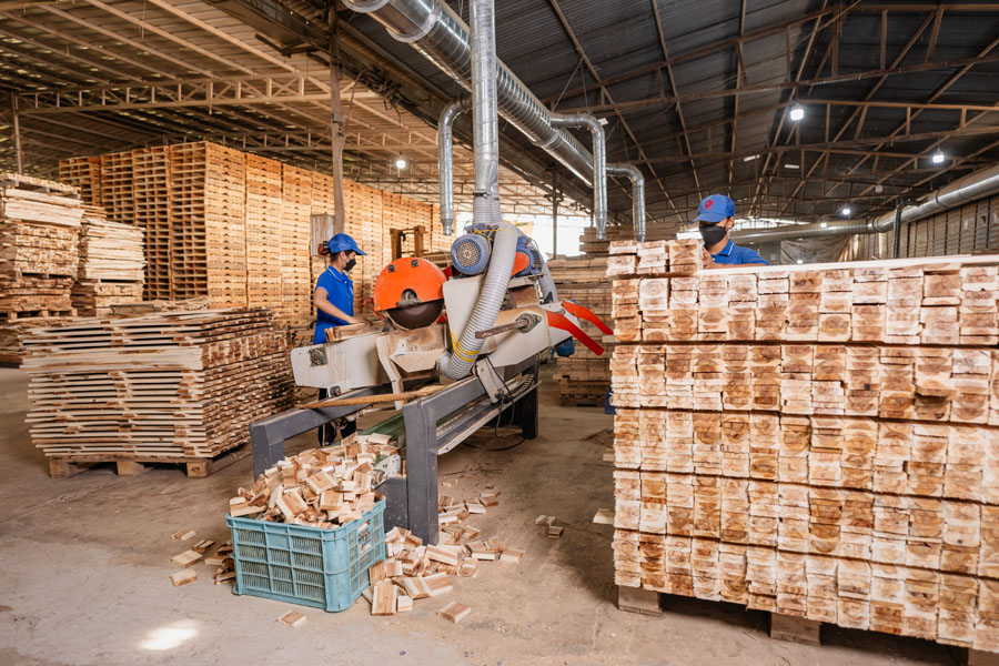 Công ty sản xuất pallet gỗ Phương Phương Linh có không gian làm việc rộng rãi, máy móc tân tiến, nhân công chuyên nghiệp, lành nghề